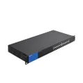 Linksys LGS124 24-Port Gigabit Unmanaged Network Switch - Home & Office Ethernet Switch Hub with Metal Housing - Wall Mount or Desktop Ethernet Splitter, Plug & Play