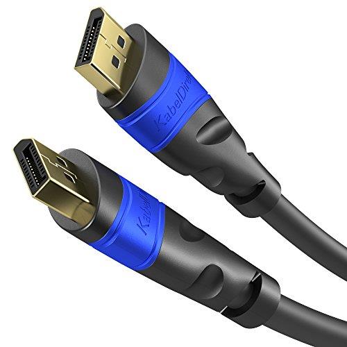 KabelDirekt – DisplayPort (DP to DP) Cable Version 1.2 – 5m – (17,28 Gbit/s Suitable for UHD Gaming in 4 K / 60Hz, HDCP) – TOP Series