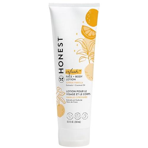 Honest Perfectly Gentle Hypoallergenic Face And Body Lotion With Naturally Derived Botanicals, Sweet Orange Vanilla, 8.5 Fluid Ounce
