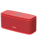 DOSS SoundBox Portable Music Box Bluetooth with Dual Bass Drivers, 20H Battery, IPX5 Waterproof, Touch Control, USB-C, Bluetooth Box for Home Outdoor Garden, Travel - Red