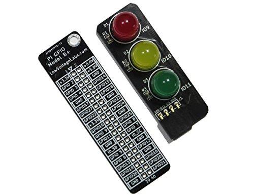 Raspberry Pi Traffic Light and GPIO reference board combo pack for the Raspberry Pi A+, B+, Zero, 2, 3, 3B+