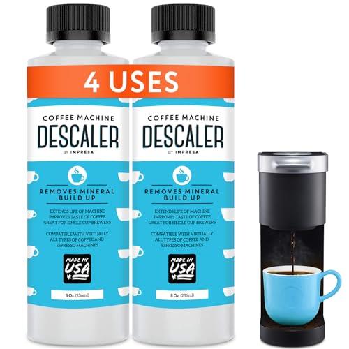 Keurig Descaler (2 Pack 2 Uses Per Bottle) - Made in the USA - Universal Descaling Solution for Keurig Nespresso Delonghi and All Single Use Coffee and Espresso Machines