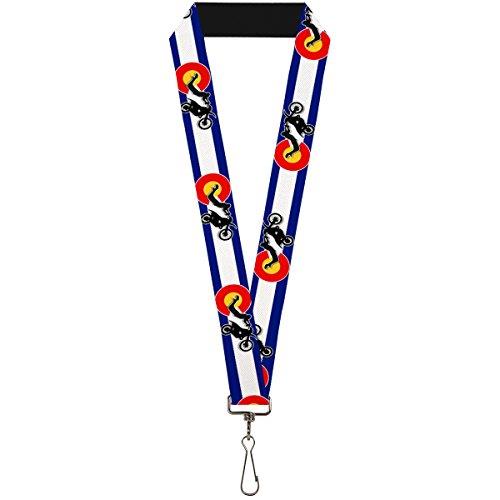 Buckle-Down Lanyard, Colorado and Freestyle Motocross Superman, 22 Inch Length x 1 Inch Width