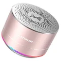 A2 LENRUE Portable Wireless Bluetooth Speaker with Built-in-Mic,Handsfree Call,AUX Line,TF Card,HD Sound and Bass for Iphone Ipad Android Smartphone and More(Rose Gold)