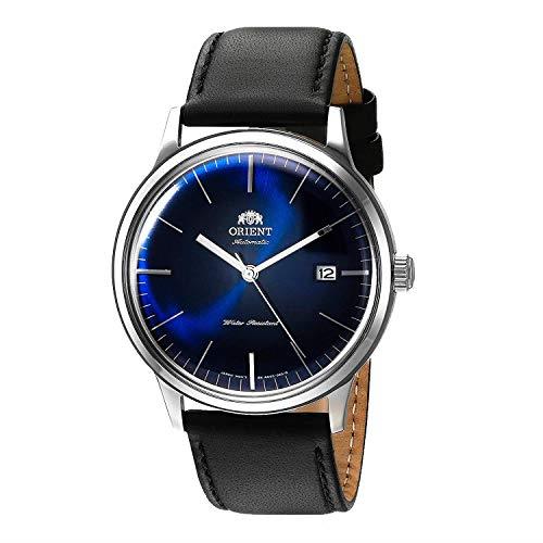 Orient '2nd Gen Bambino Version III' Japanese Automatic Stainless Steel and Leather Dress Watch, Blue