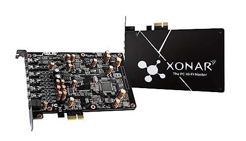 ASUS XONAR AE 7.1 PCIe Gaming Sound Card with 192kHz/24-bit Hi-Res Audio Quality, 150ohm Headphone Amp, High-Quality DAC, and Exclusive EMI Back Plate
