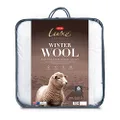 Tontine Luxe Australian Wool Winter Quilt, Double, Super Warm Rating, Heavy Weight, Natural Cotton Cover, Naturally Anti Allergy & Anti Bacteria, Machine Washable, Australian Made