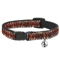 Cat Collar Breakaway Tiger 8 to 12 Inches 0.5 Inch Wide