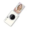 Canon Zoemini S Instant Camera & Photo Printer (Pearl White), Pocket-sized 8-megapixel camera printer with ring-light, selfie mirror and remote shutter. Instantly print sticky-backed photos on the go.