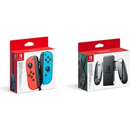 Nintendo Switch - Joy-Con Controller Pair (Neon Red/Neon Blue) and Charging Grip [Bundle]