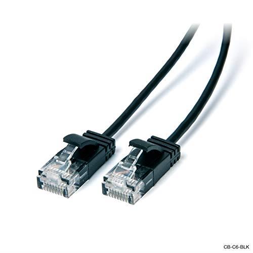 Connect Ultra Slim Cat6 Network Cable, 1 Meter, Black