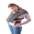 Ergobaby Embrace Cozy Newborn Baby Wrap Carrier (7-25 Pounds), Heather Grey