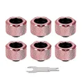 Thermaltake Thermaltake Pacific C-PRO Leak-Proof G1/4 PETG Tube 16mm OD Compression - Rose Gold (6-Pack Fittings),CL-W266-CU00RG-B