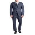 Calvin Klein Men's Slim Fit Suit Separates, Medium Blue Sharkskin, 42W x 30L