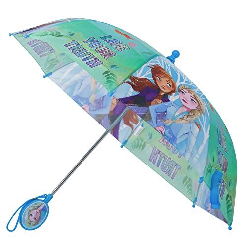 Disney Kids Umbrella, Frozen/Princess/Minnie Mouse Toddler and Little Girl Rain Wear for Ages 3-6, Frozen, Age 3-6