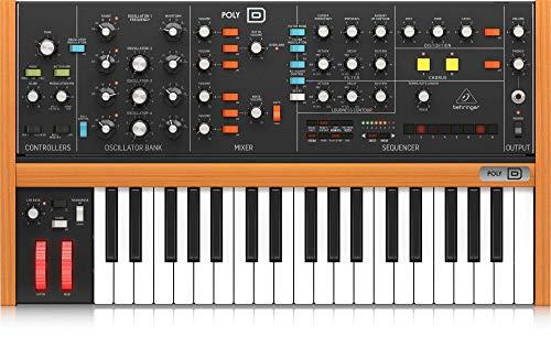 Behringer POLY D Analog 4 - Voice Polyphonic Synthesizer with 37 Full-Size Keys, 4 VCOs, Classic Ladder Filter, LFO, BBD Stereo Chorus, Distortion, 32 - Step Sequencer and Arpeggiator
