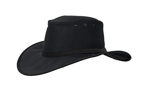 Newcastle Hats Canning Hat (Standard) Canvas Wide Brim (Large (58-59cm), Black)