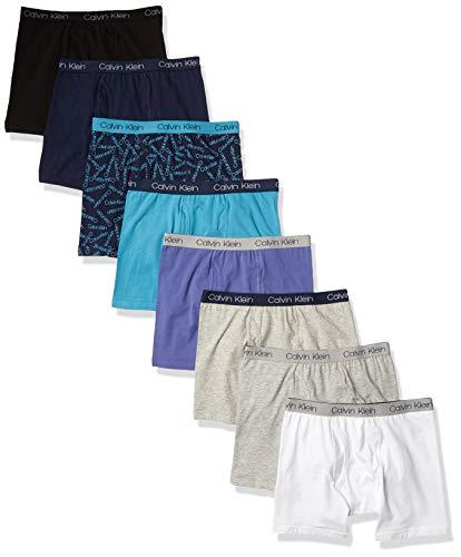 Calvin Klein Boys Underwear 8 Pack Boxer Briefs-Basics Value Pack, Mixed Pack, Medium
