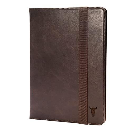TORRO Case Compatible with iPad Pro 11” 4th / 3rd / 2nd / 1st Gen - Genuine Leather iPad Pro 11 2022 Case with Stand Function, Apple Pencil Connectivity and Wake Sleep Function (Dark Brown)