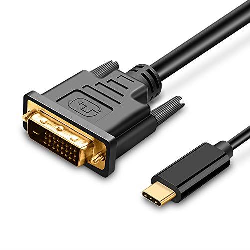 UPGROW USB C to DVI Cable 4K@30Hz Thunderbolt to DVI Cable 4FT USB Type-C to DVI Female Support 2017-2020 MacBook Pro,Surface Book 2, Dell XPS 13,Galaxy S10, UPGROWCMDM4