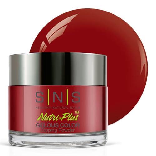 SNS Gelous #045 Nail Dipping Powder, Lava Inferno Red, 43 g