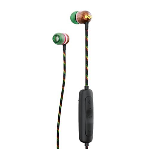 House of Marley Smile Jamaica Wireless 2 in-Ear Headphones - Noise Isolating Bluetooth Earphones, 9 Hours Playtime, w/Quick Charge, IPX-4 Waterproof, Microphone, FSC Certified Wood - Copper