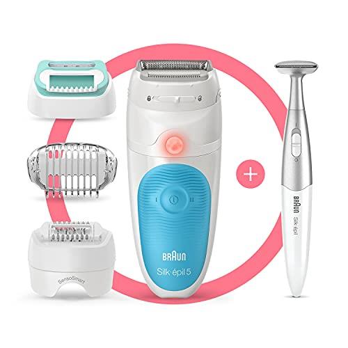 Braun Silk-epil SES5-810 Epilator and Shaver for Women with 5 Extra's, White/Blue