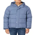 Amazon Essentials Men's Heavyweight Hooded Puffer Coat, Indigo, Medium