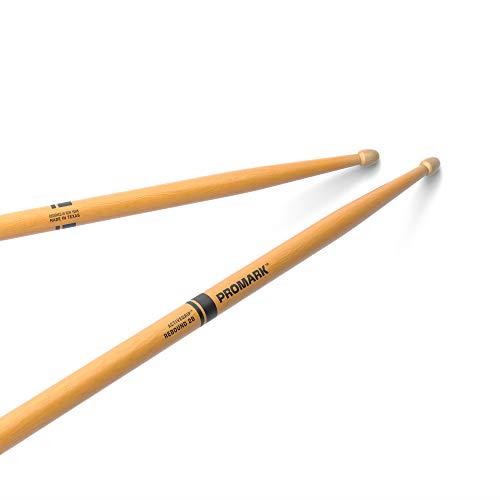 ProMark Drum Sticks - Rebound - ActiveGrip For Secure, Comfortable Grip - Gets Tackier As Your Hands Sweat - Active Grip Finish, Acorn Tip, Hickory Wood - 1 Pair, Clear, 2B