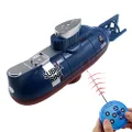 Tipmant RC Submarine Toy Remote Control Boat Ship Electric Dive for Fish Tank Water Tub Kids Birthday Gift (Blue)