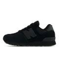 New Balance Boy's 574 Sneaker, Black White, 5.5 US