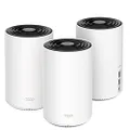 TP-Link Deco X68 AX3600 Whole Home AI-Driven Mesh Wi-Fi 6 System, Tri-Band Wi-Fi, Gigabit Ports, Connect up to 150 Devices, 1.5 GHz Quad-Core CPU, HomeShield Security, Works with Alexa, Pack of 3