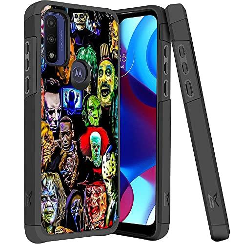 Horror Movie Characters Case Compatible for Motorola Moto G Pure 6.5", Rugged Impact Dual-Layer Hybrid Shockproof Protective Cover Case