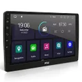 Pyle Double DIN Car Stereo Receiver - 6.95 Inch Back & 10 inch Monitor 1080P HD Touch Screen Bluetooth Car Radio Audio Receiver r - WiFi/GPS/AM/FM Radio, Mirror Link for Android/iOS