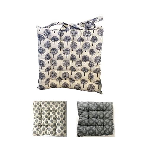 Lylac Chair Cushion with Tree Design 40 cm Size, Multicolor