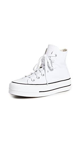 Converse Women's Chuck Taylor All Star Lift High Top Sneakers, White/Black/White, 9.5