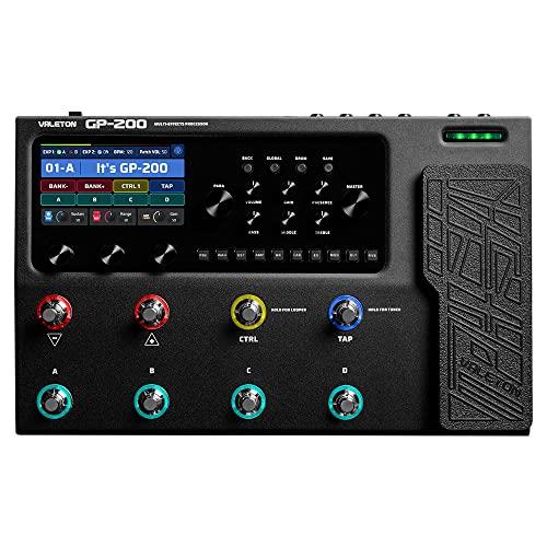 VALETON Multi Effects Processor Multi-Effects Pedal with Expression Pedal FX Loop MIDI I/O Guitar Bass Effects Pedal Amp Modeling IR Cabinets Simulation Stereo OTG USB Audio Interface GP-200