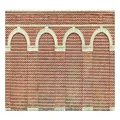 Hornby 1:76 Scale 00 Gauge High Level Arched Retaining Brick Walls 2-Pieces Set, Red