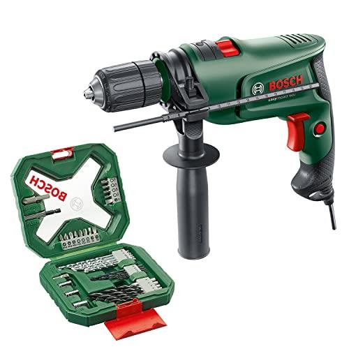 Bosch Home & Garden Impact Drill EasyImpact 600 (600 Watt, Includes 34 Piece X-Line Drill and Screwdriver Bit Set)