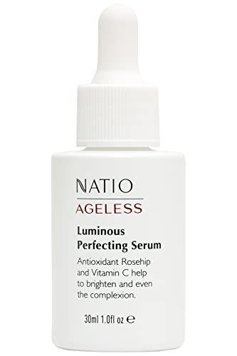 Natio Australia Ageless Luminous Perfecting Serum 30ml - Brightening Antioxidant Face Serum, For All Skin Types - Rosehip, Vitamin C, Niacinamide & Sodium Hyaluronate - Made in Australia