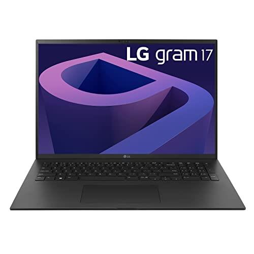 LG gram (2022) 17Z90Q Ultra Lightweight Laptop, 17" (2560 x 1600) IPS Display, Intel Evo 12th Gen i7 1260P Processor, 32GB LPDDR5, 2TB NVMe SSD, FHD Webcam, WiFi 6E, Thunderbolt 4, Windows 11, Black