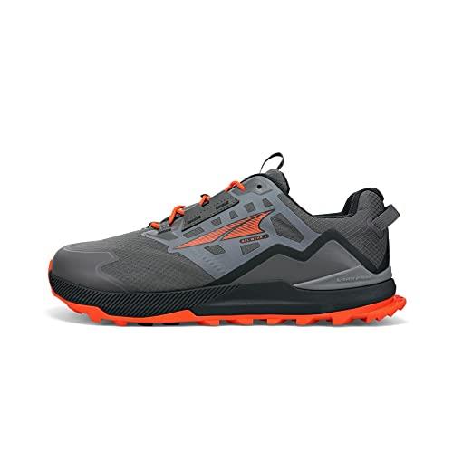 Altra Running Men's Lone Peak All-Weather Low 2 Hiking Shoes, Grey/Orange, 7.5 US Size