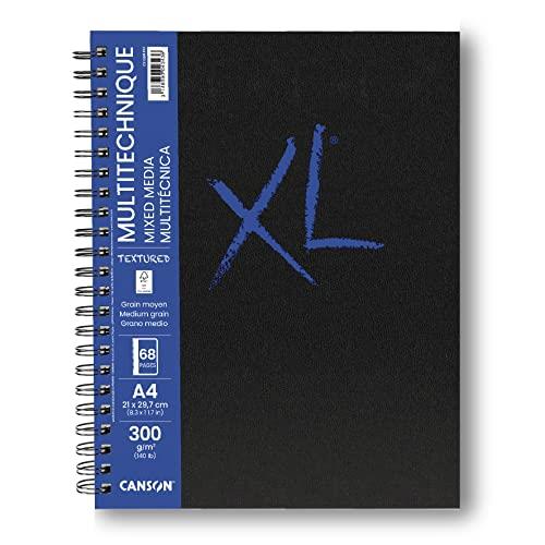 Canson XL 300 GSM Mixed Media Textured Book, Size A4 (34 Sheet)
