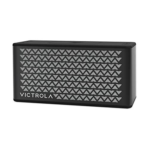 Victrola Music Edition 2 Tabletop Bluetooth Speaker, IP67 Water and Dust Resistant, 20 Hour Battery Life, Multi-Speaker Pairing, Premium Sound and Passive Bass Radiator, Black