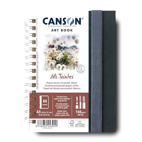 Canson Pro Mi-Teintes 160 GSM Portrait Book, Size A5 (40 Sheet)