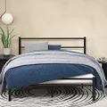 Zinus Double Bed Frame Metal Base, Black, Bedroom Furniture (QLPBHF)