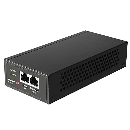 EDIMAX Pro Gigabit PoE++ 90W Injector Adapter, Adds Power to PoE Powered Device (PD) Device for up to 100 Meters (328ft), Supports 802.3af 802.3at 802.3bt, GP-103IT, Black