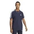 adidas Sportswear Essentials Single Jersey 3-Stripes Men's T-Shirt, Legend Ink/White,2XL
