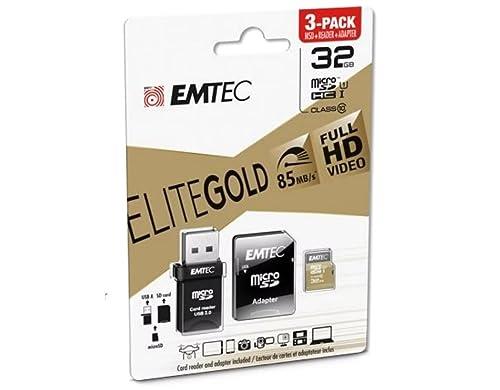 Emtec Class 10 32GB USB 2.0 Micro SD Memory Card with Reader