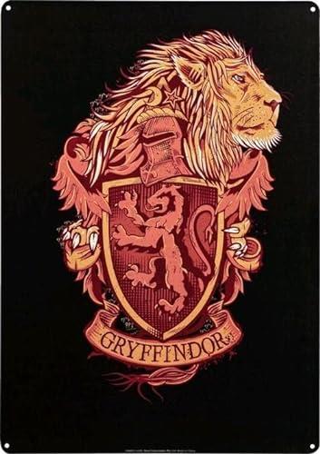 Ikon Collectables Harry Potter - Gryffindor House Crest Tin Sign, 42 cm Height x 30 cm Width